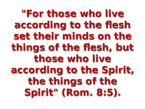 Set mind on the Spirit